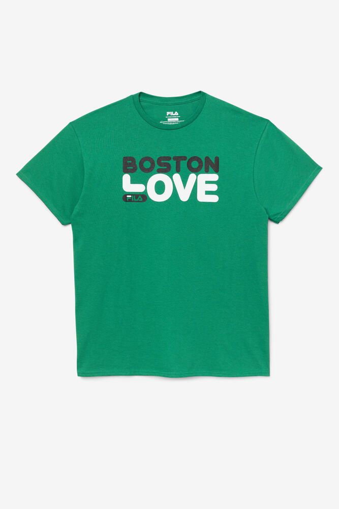 Fila T-Shirt Boston Love Mens Green - India BUY-472310